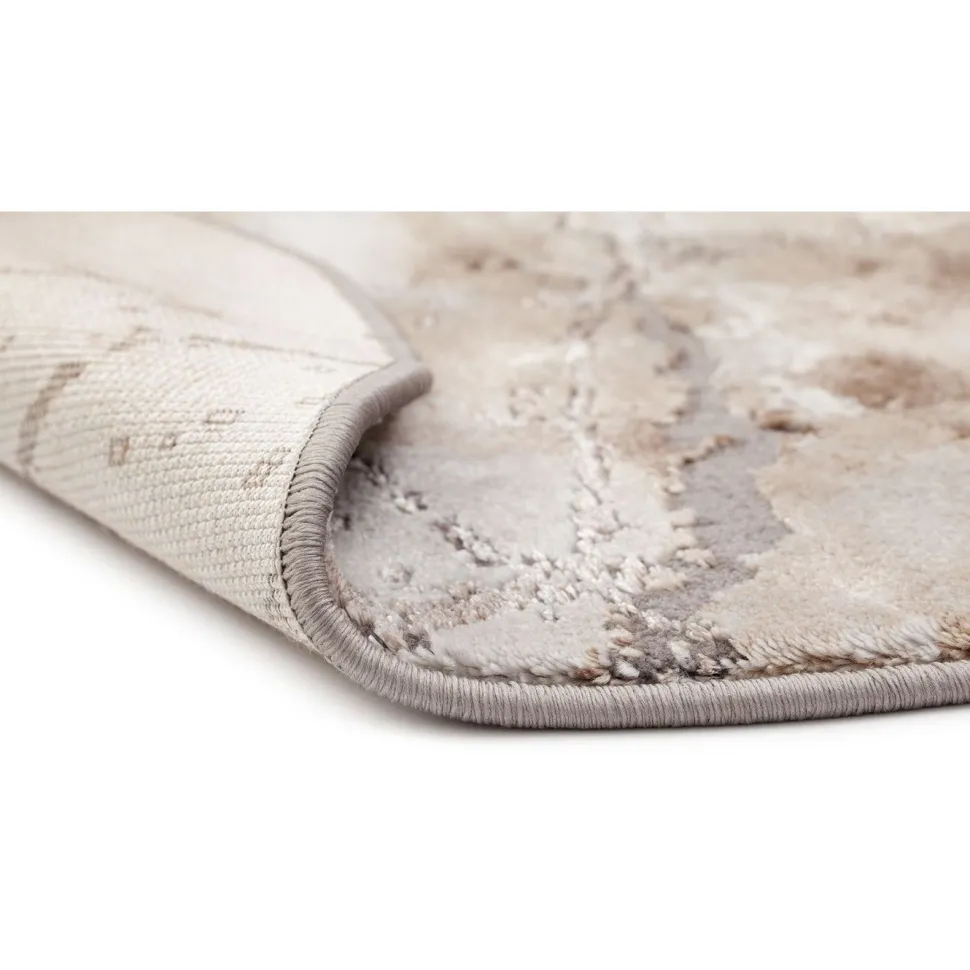 Pyöreä matto Benina Craft Concrete Ø120cm kulta