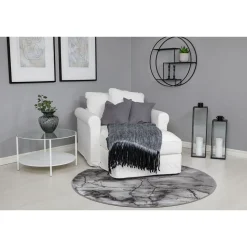 Pyöreä matto Benina Craft Concrete Ø120cm kulta