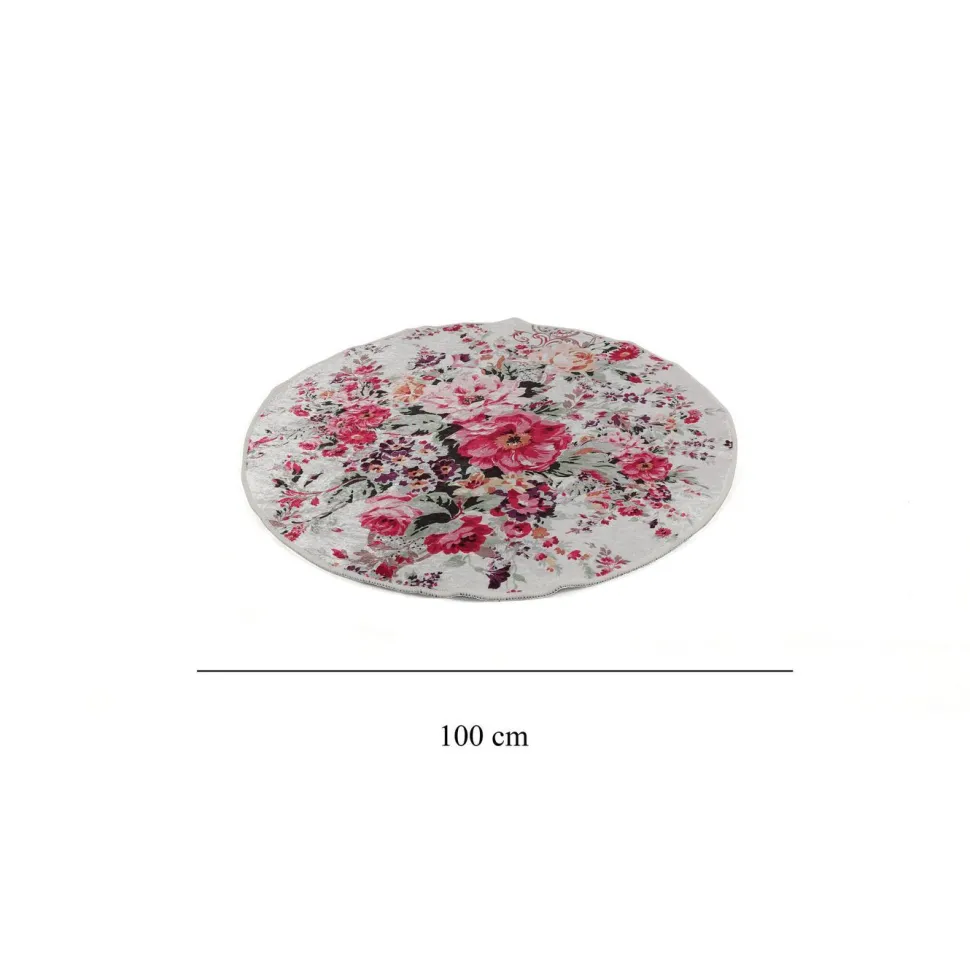 Pyöreä matto Linento Rosalinda, Ø100cm, punainen