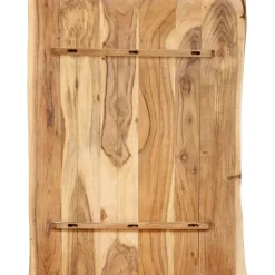 Pöytälevy, täysi akaasiapuu, 80x(50-60)x2,5 cm