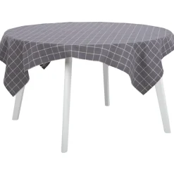 Pöytäliina Home4You LINEN 136x136 cm, harmaa neliö