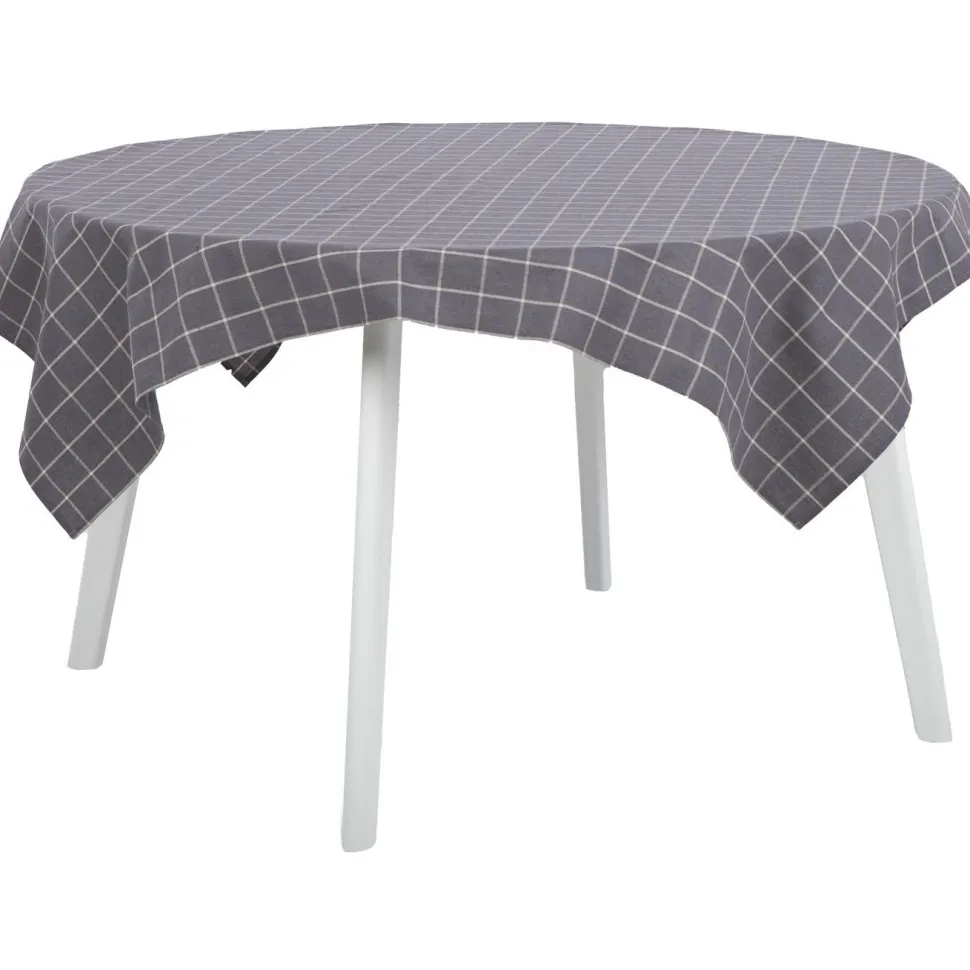Pöytäliina Home4You LINEN 136x136 cm, harmaa neliö