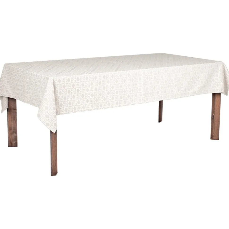 Pöytäliina Home4You PARTY 150x220 cm, kirkas kuvio, beige