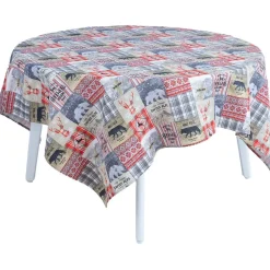 Pöytäliina Home4You WINTER 170x170 cm, talvi- ja eläinkuosi, monivärinen