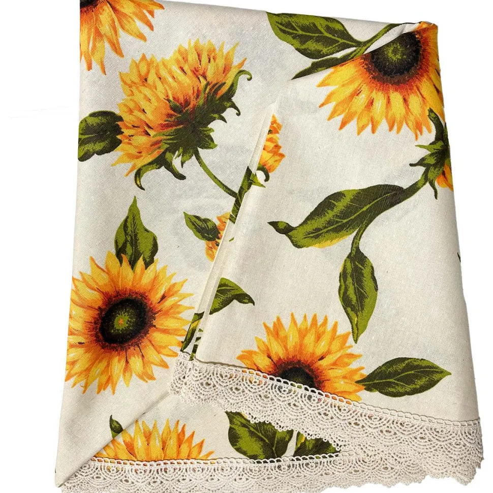 Pöytäliina Home4You LONETA NEW Ø170 cm, auringonkukat, monivärinen