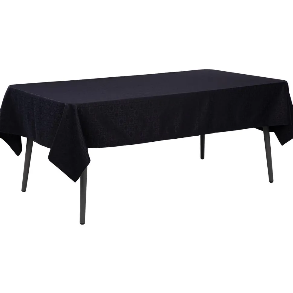 Pöytäliina Home4You PARTY 150x250 cm, musta kuvio