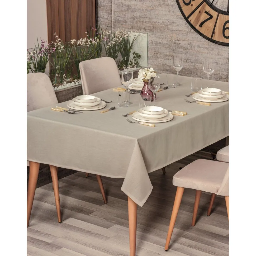 Pöytäliina Linento Plain 160, 155x 160cm, beige