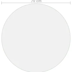 Pöytäsuoja PVC, eri halkaisijoita ja paksuuksia, läpikuultava, läpinäkyvä tai matta (02514)