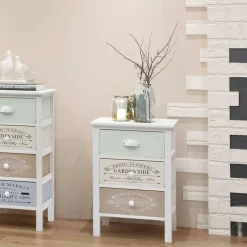 Ranskalaistyylinen säilytyskaappi 3 vetolaatikolla puu