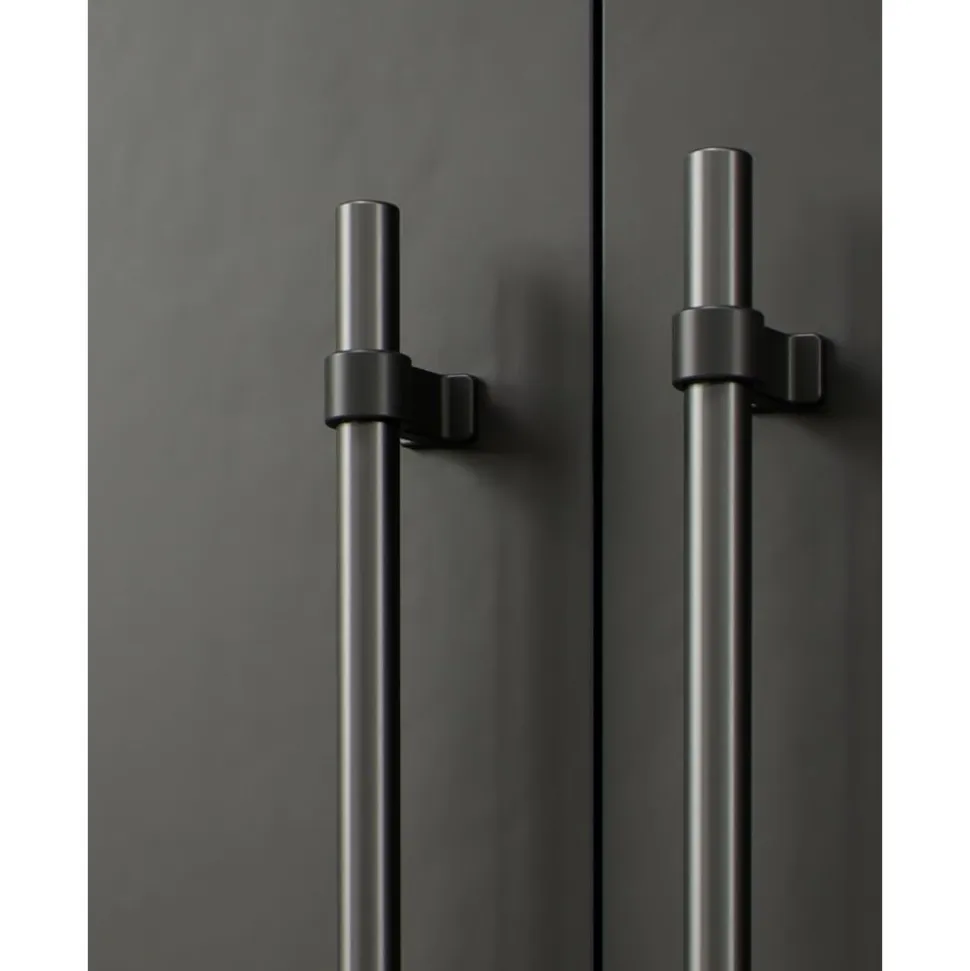 Reelinkivedin Beslag Design Bond, 250x38x20mm, cc160mm, harjattu musta/gunmetal