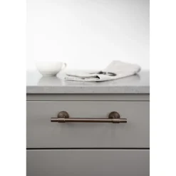 Reelinkivedin Beslag Design Uniform, 178x28x36mm, cc128mm, ruskea messinki
