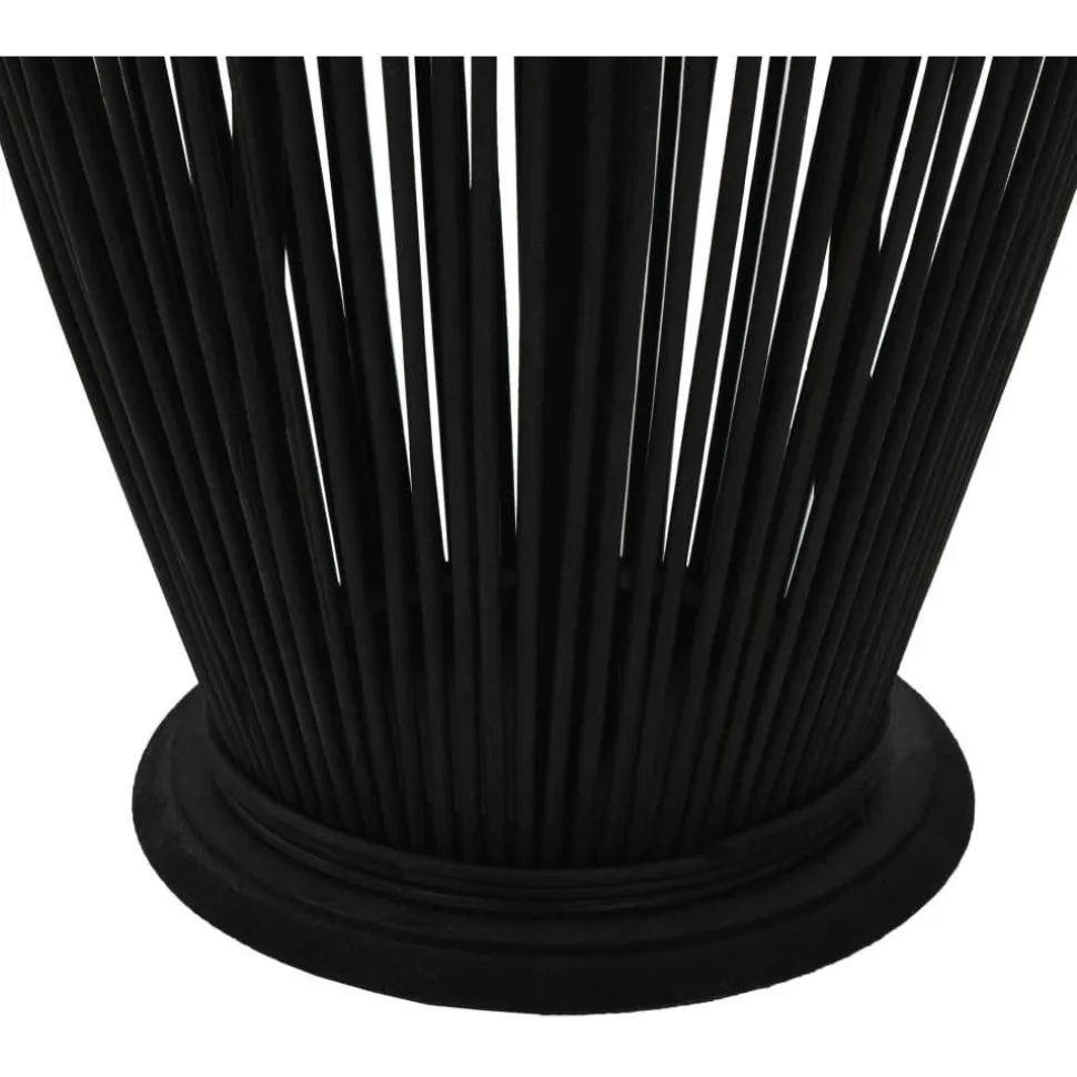 Riippuva kynttilänpidike bambu musta 95 cm