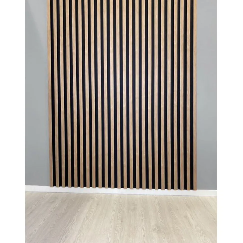 Rimapaneeli Järnvik Decoration Fagus 7401 3D 21x122x2600 mm musta/tammi