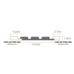 Rimapaneeli Järnvik Decoration Glorio 269 3D 12x122x2600 mm musta/tammi