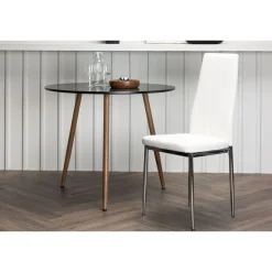 Ruokapöydän tuoli Venture Home Pastill, hopea/valkoinen