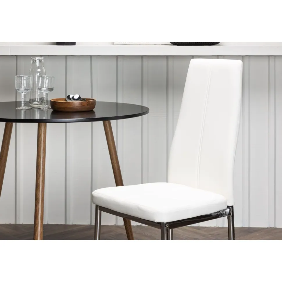 Ruokapöydän tuoli Venture Home Pastill, hopea/valkoinen