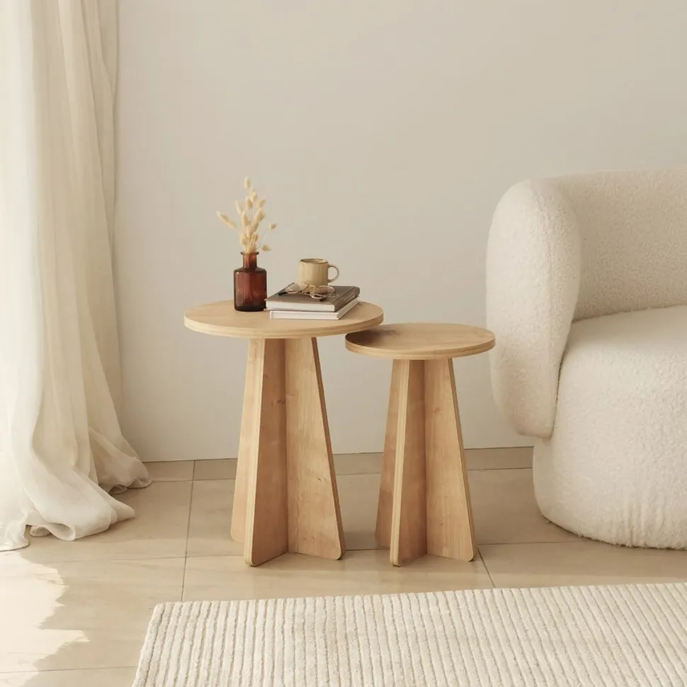 Sarjapöytä Linento Furniture Mushroom safiiri/tammi