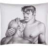 Satiinityynyliina Finlayson Tom of Finland Together, 50x60cm, musta/valkoinen