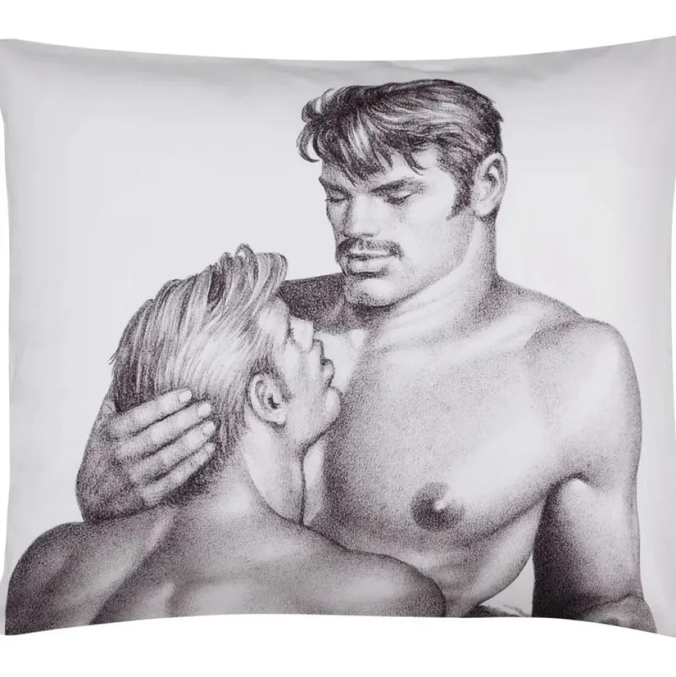Satiinityynyliina Finlayson Tom of Finland Together, 50x60cm, musta/valkoinen