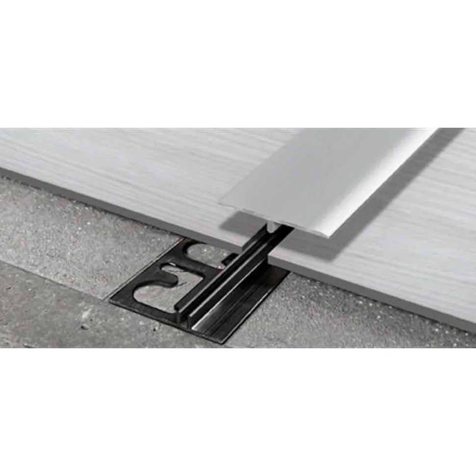 Saumalista ja pohjalista Progress Profiles LVT SOL 30P 2,7 m 4-6 mm anodisoitu hopea