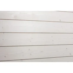 Saunapaneeli Aure Kuusi STS/V PN 18x145x2370 mm kuultovalkoinen saunasuoja