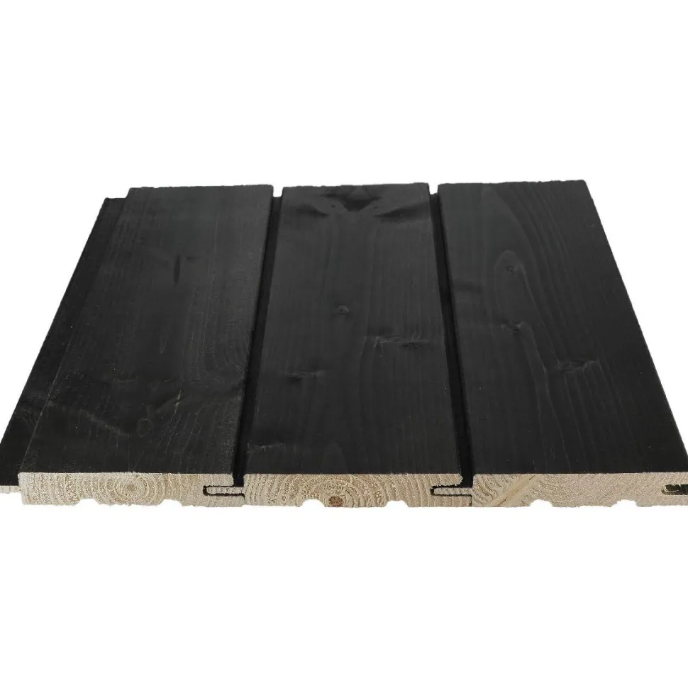 Saunapaneeli Cent STS4 15x95x2400 mm kuusi hiili saunasuoja