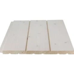 Saunapaneeli Cent STS4 15x95x2400 mm kuusi valkoinen saunasuoja