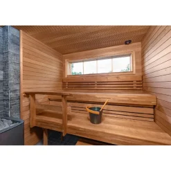Saunapaneeli Tuuli Sauna STS4, 15x120x2000mm, haapa, lämpökäsitelty