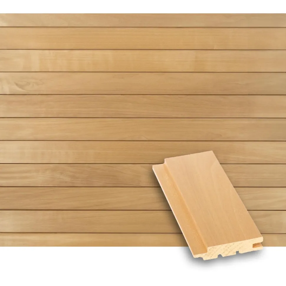 Saunapaneeli Tuuli Sauna STS4, 15x70x1500mm, haapa, lämpökäsitelty