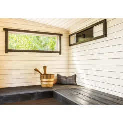 Saunapaneeli Tuuli Sauna STS4, 15x120x3900mm, TK, kuusi, saunasuojattu, harjattu, lumi