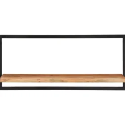 Seinähyllyt 2 kpl 40x24x35 cm akasiapuu ja teräs