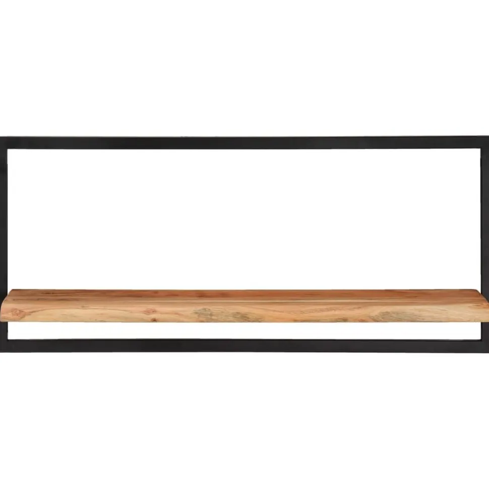 Seinähyllyt 2 kpl 40x24x35 cm akasiapuu ja teräs