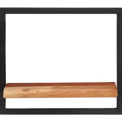 Seinähyllyt 2 kpl 40x24x35 cm akasiapuu ja teräs