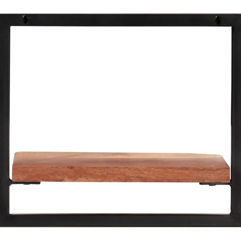 Seinähyllyt 2 kpl 40x24x35 cm akasiapuu ja teräs