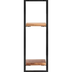 Seinähyllyt 2 kpl 40x24x35 cm akasiapuu ja teräs