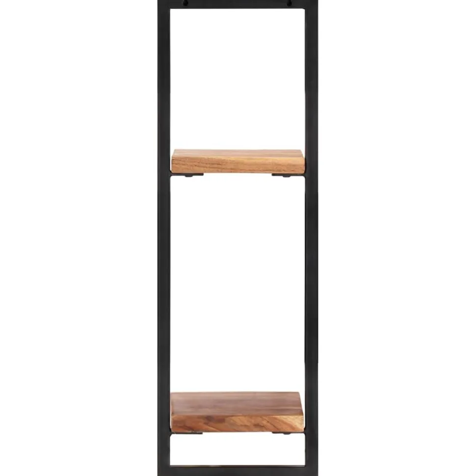 Seinähyllyt 2 kpl 40x24x35 cm akasiapuu ja teräs