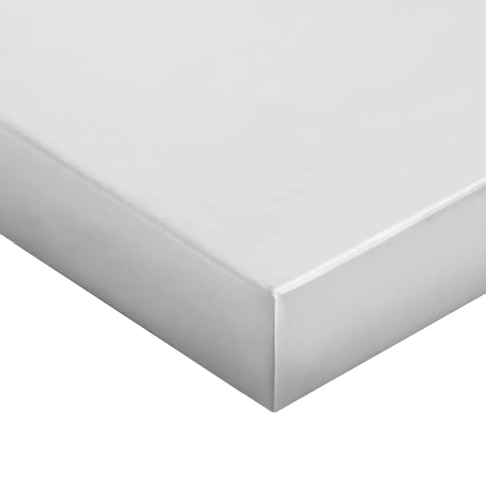 Seinähyllyt 2 kpl 50x23,5x3 cm hopea ruostumaton teräs (30286)