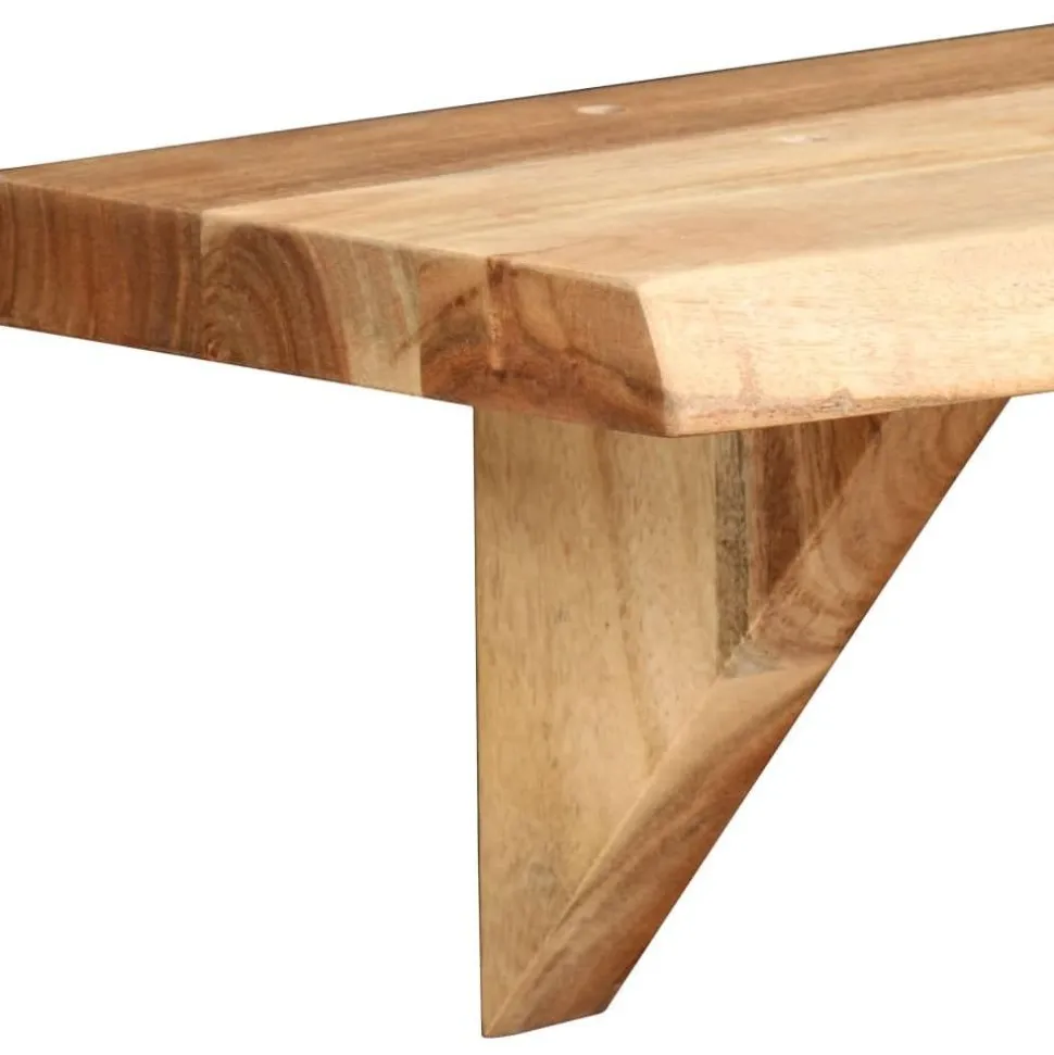 Seinähyllyt 2 kpl 90x20x16 cm kiinteä akaasiapuu