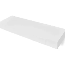Seinähyllyt laatikoilla 2 kpl piilokiinnitys valkoinen 80 cm