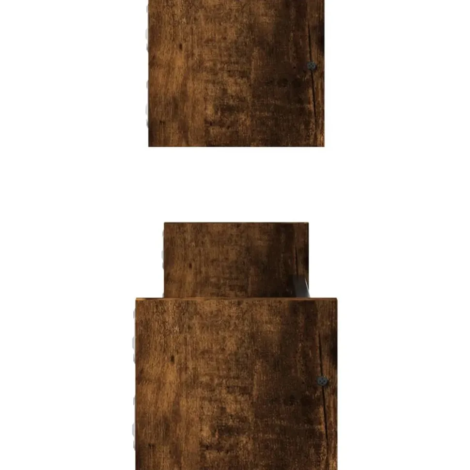 Seinähyllyt tangoilla 2 kpl savutammi 60x16x14 cm (35436)