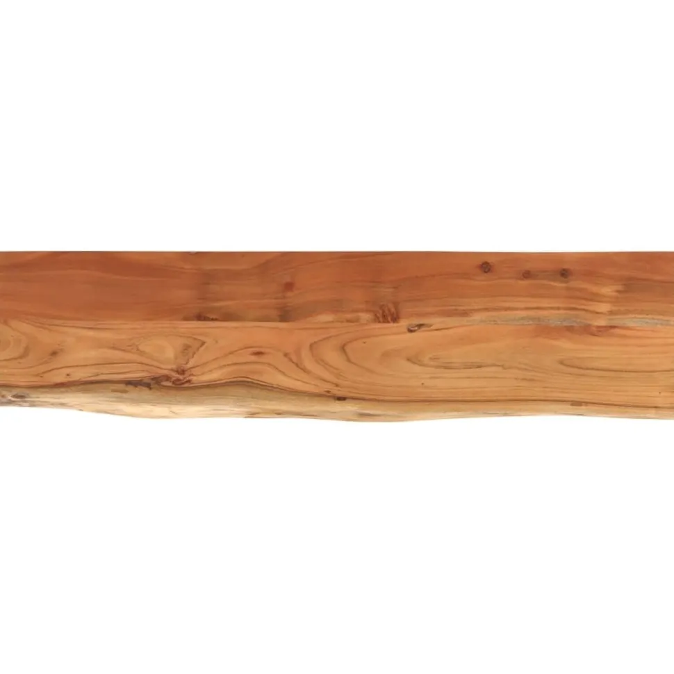 Seinähylly 120x30x3,8 cm suorakaide täysi akasiapuu elävä reuna (70290)