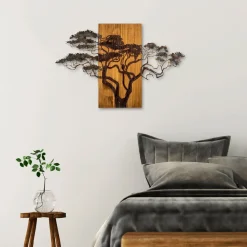 Seinäkoriste Linento Furniture Acacia Tree, monivärinen
