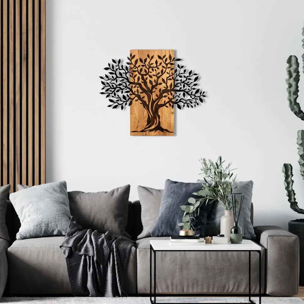 Seinäkoriste Linento Furniture Sogut, ruskea/musta