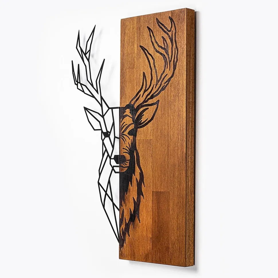 Seinäkoriste Linento Furniture Red Deer 1, ruskea/musta