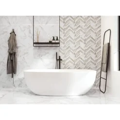 Seinälaatta GoldenTile Marmo Bianco 60x30 cm valkoinen