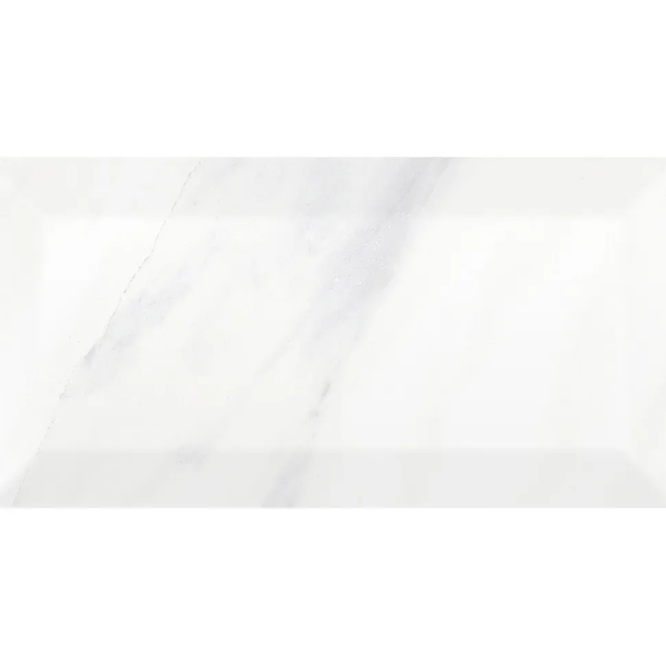 Seinälaatta GoldenTile Metrotiles 10x20 cm Carrara-marmori