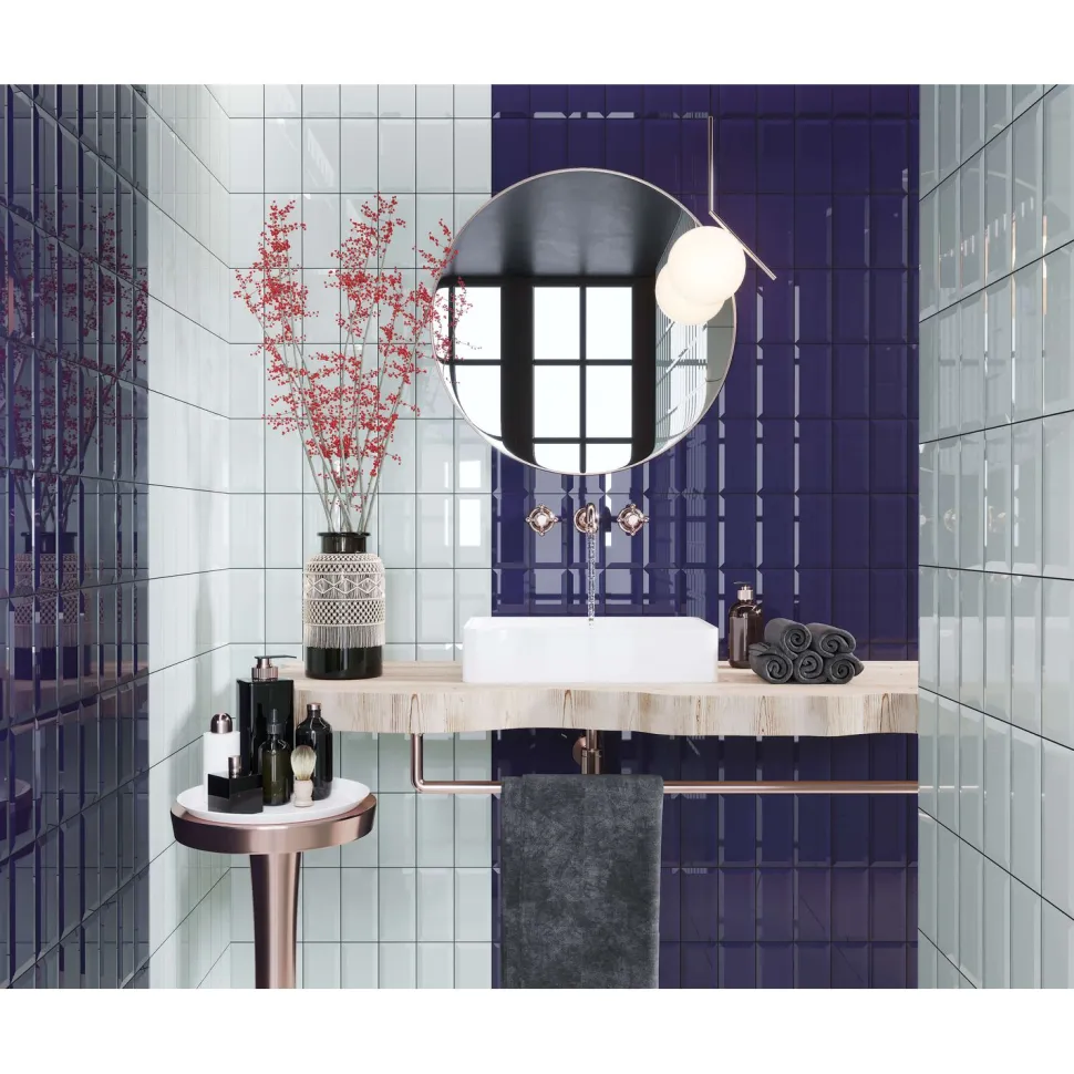 Seinälaatta GoldenTile Metrotiles 10x20 cm oliivi