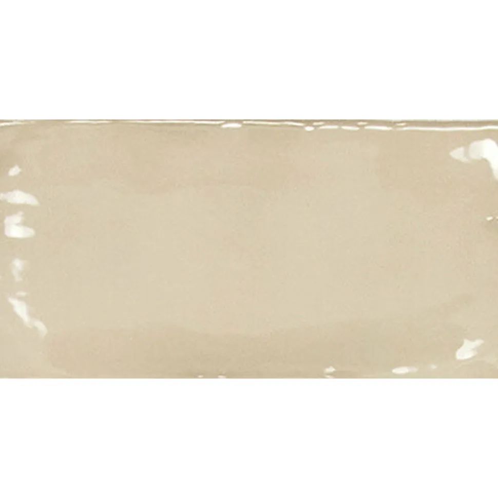 Seinälaatta Pukkila Manacor Beige Argile kiiltävä strukturoitu 7,5x15 cm
