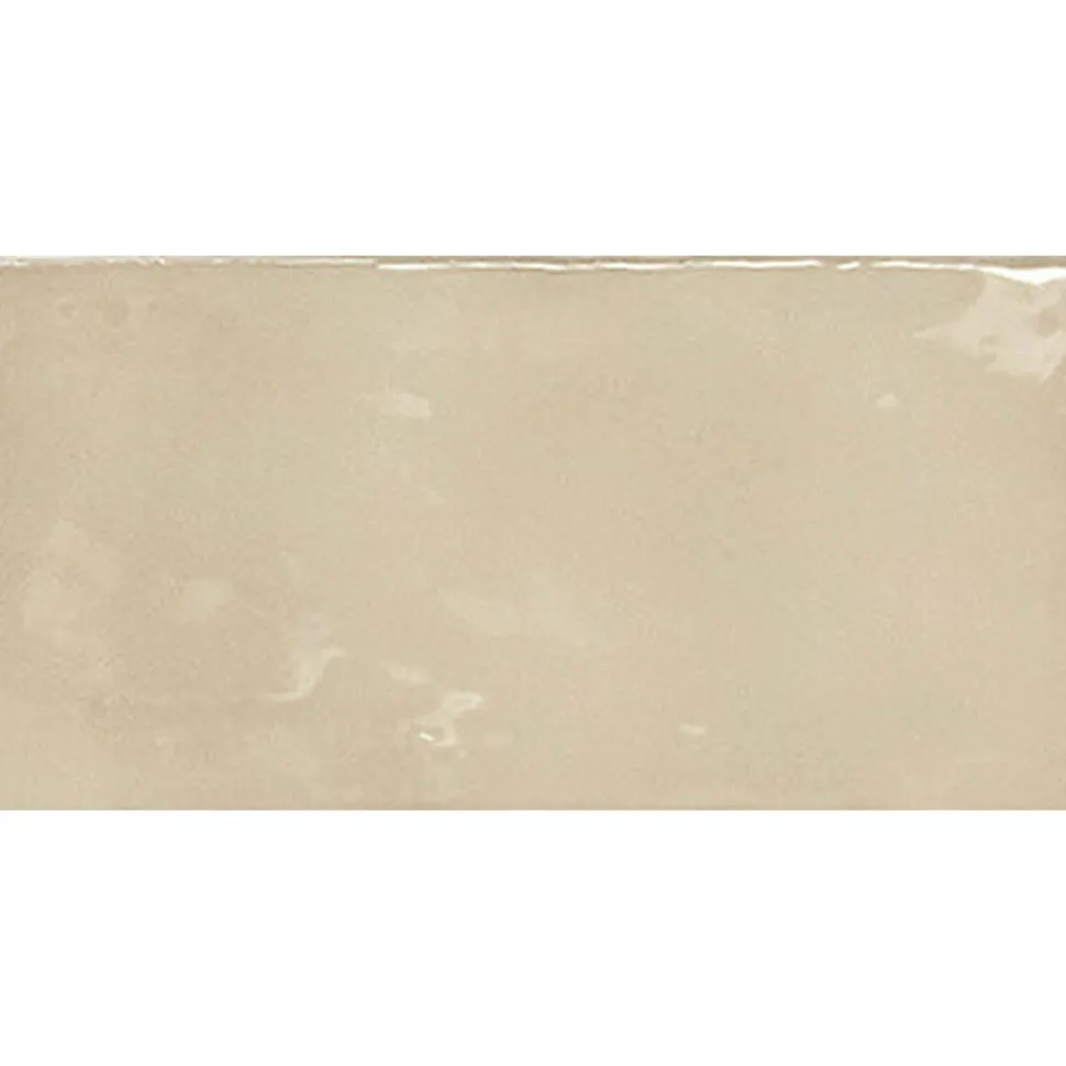 Seinälaatta Pukkila Manacor Beige Argile kiiltävä strukturoitu 7,5x15 cm