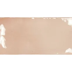 Seinälaatta Pukkila Manacor Blush Pink kiiltävä strukturoitu 7,5x15 cm